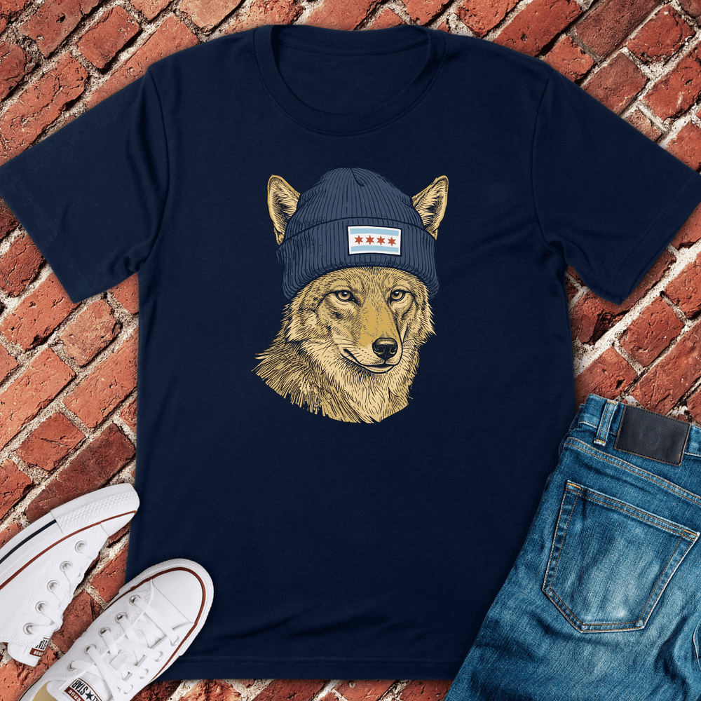 CHI Coyote Knit T-Shirt Gift For Chicago Lovers - Unisex Graphic Tee