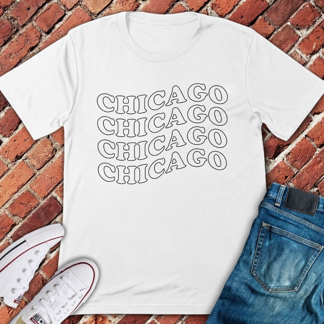 Chicago Groovy T-Shirt Gift For Chicago Lovers - Unisex Graphic Tee