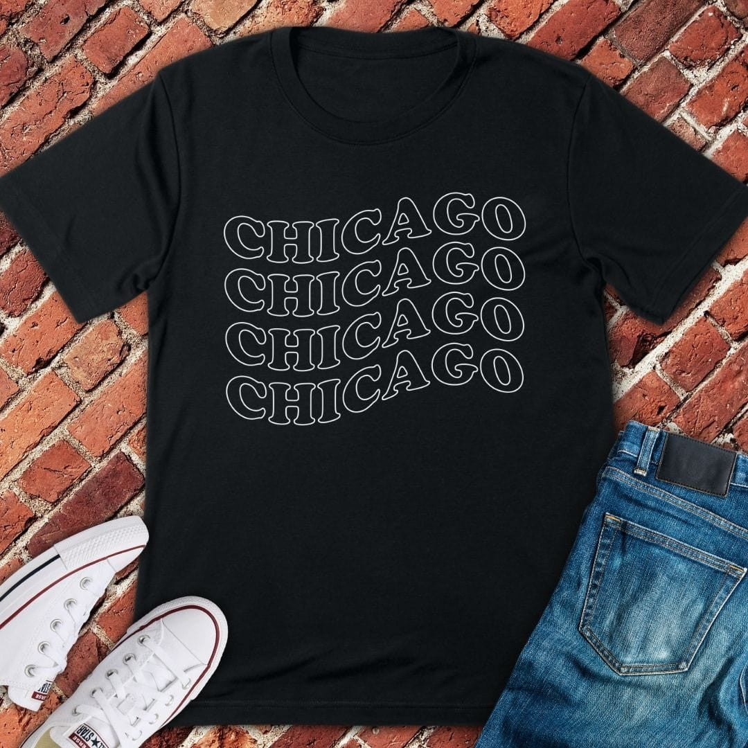 Chicago Groovy T-Shirt Gift For Chicago Lovers - Unisex Graphic Tee
