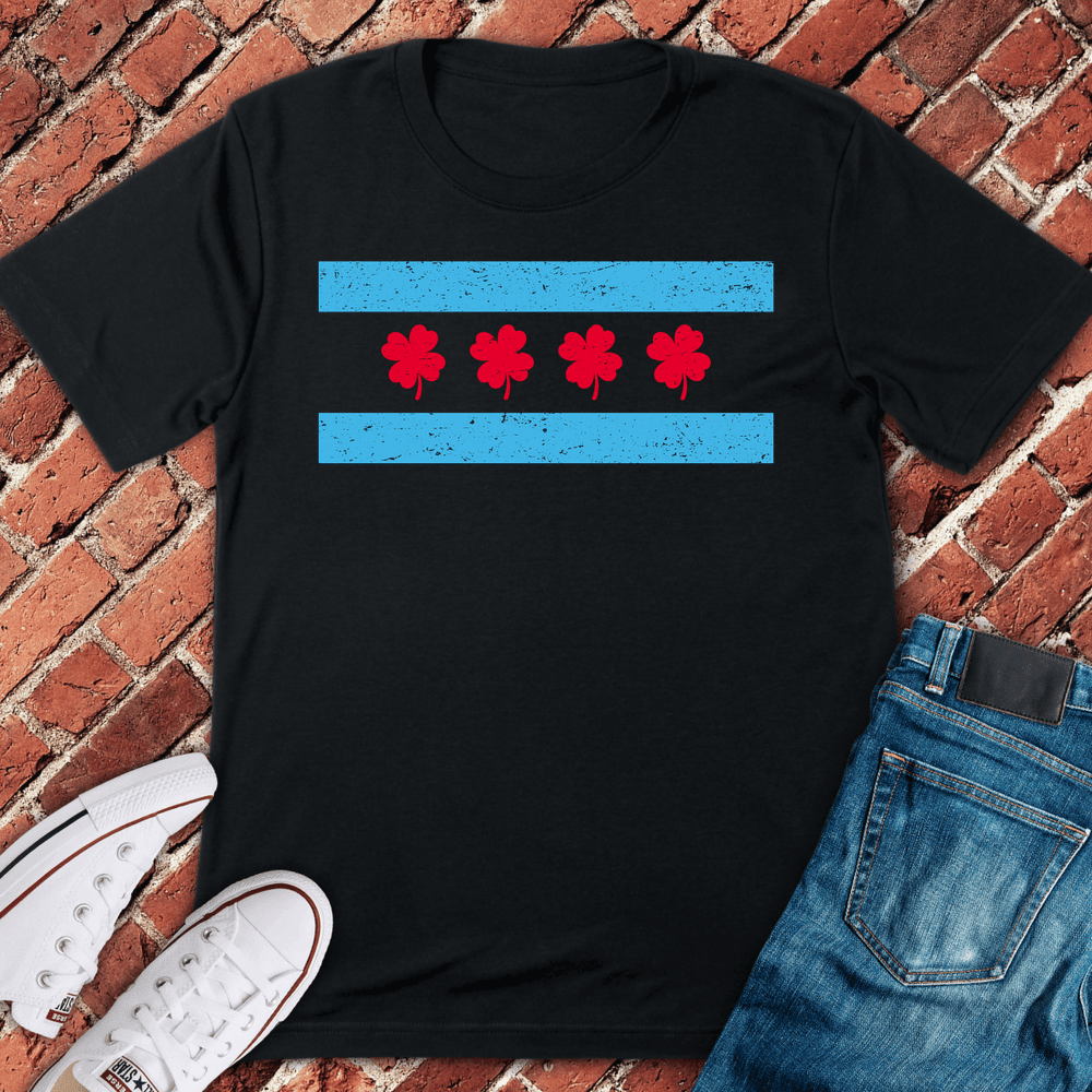 Crimson Clover Row T-Shirt Gift For Chicago Lovers - Unisex Graphic Tee