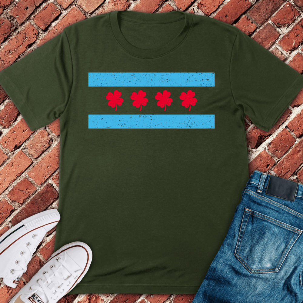 Crimson Clover Row T-Shirt Gift For Chicago Lovers - Unisex Graphic Tee