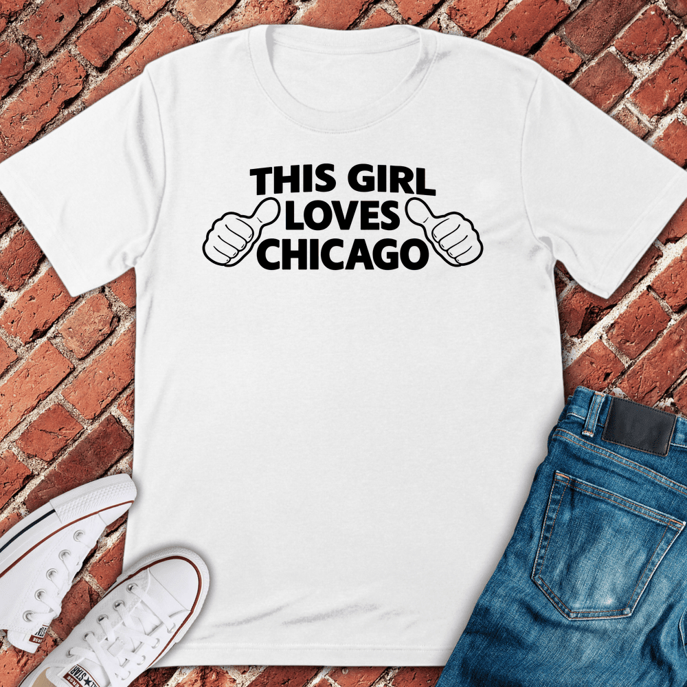 This Girl Loves Chicago T-Shirt Gift For Women - Graphic Tee