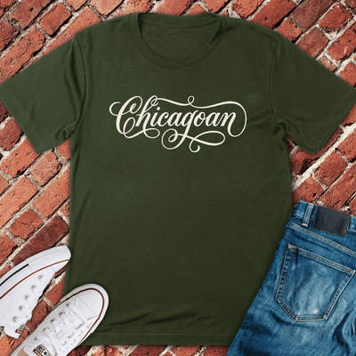 Chicagoan Script T-Shirt Gift For Chicago Lovers - Unisex Graphic Tee