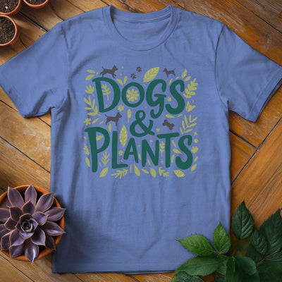Dogs & Plants T-Shirt Gift For Plant Lover - Unisex Graphic Tee