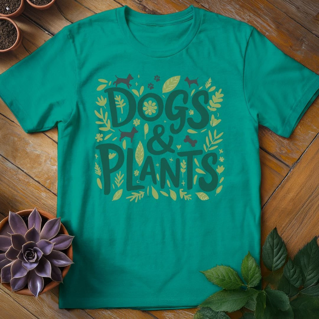 Dogs & Plants T-Shirt Gift For Plant Lover - Unisex Graphic Tee