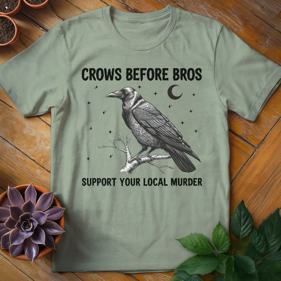 Crows Before Bros T-Shirt Gift For Plant Lover - Unisex Graphic Tee