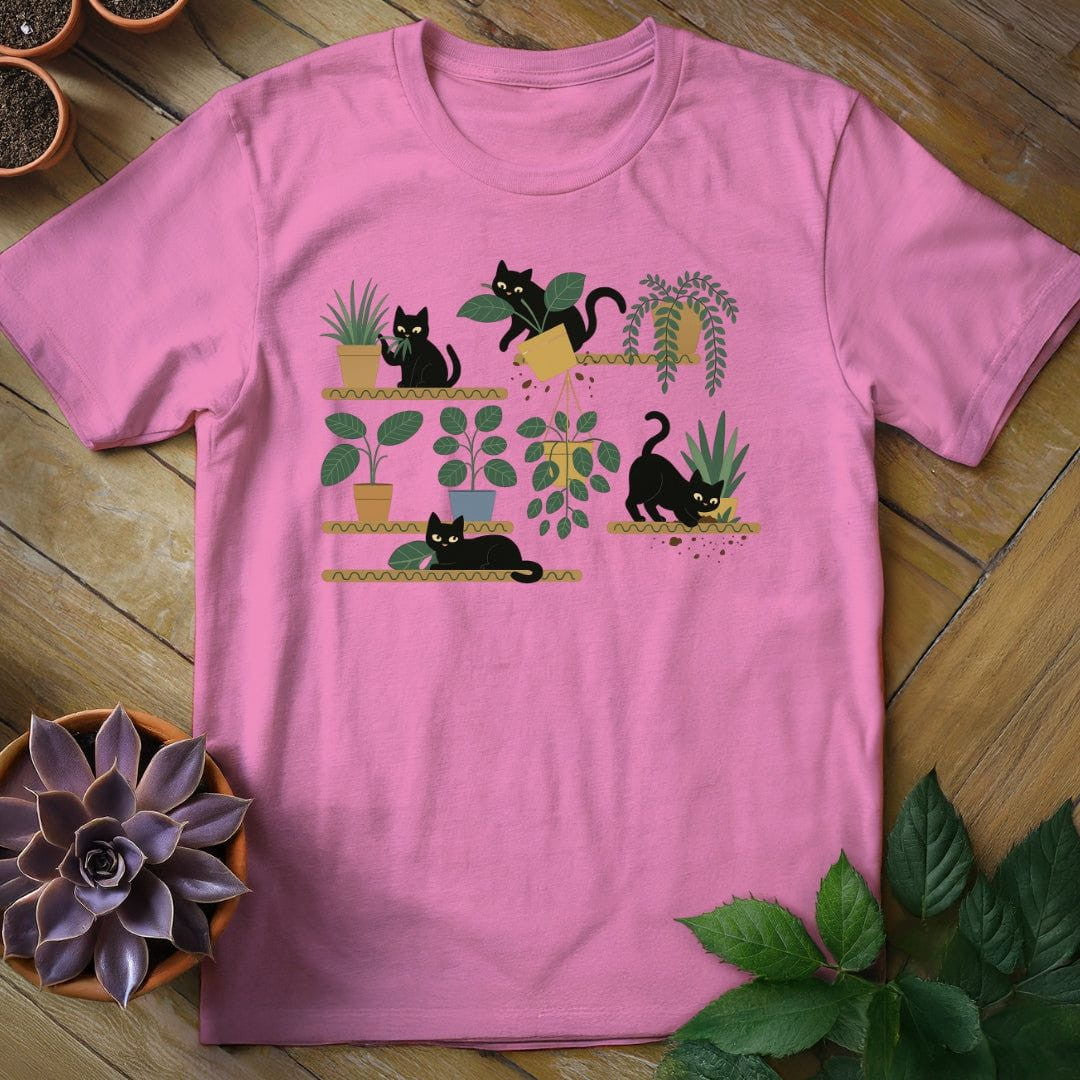 Cats & Plants Shelves T-Shirt Gift For Plant Lover
