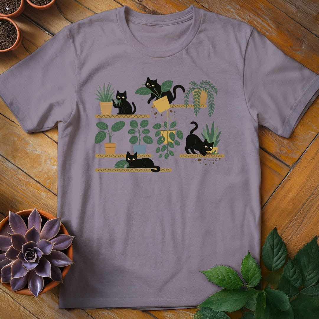 Cats & Plants Shelves T-Shirt Gift For Plant Lover