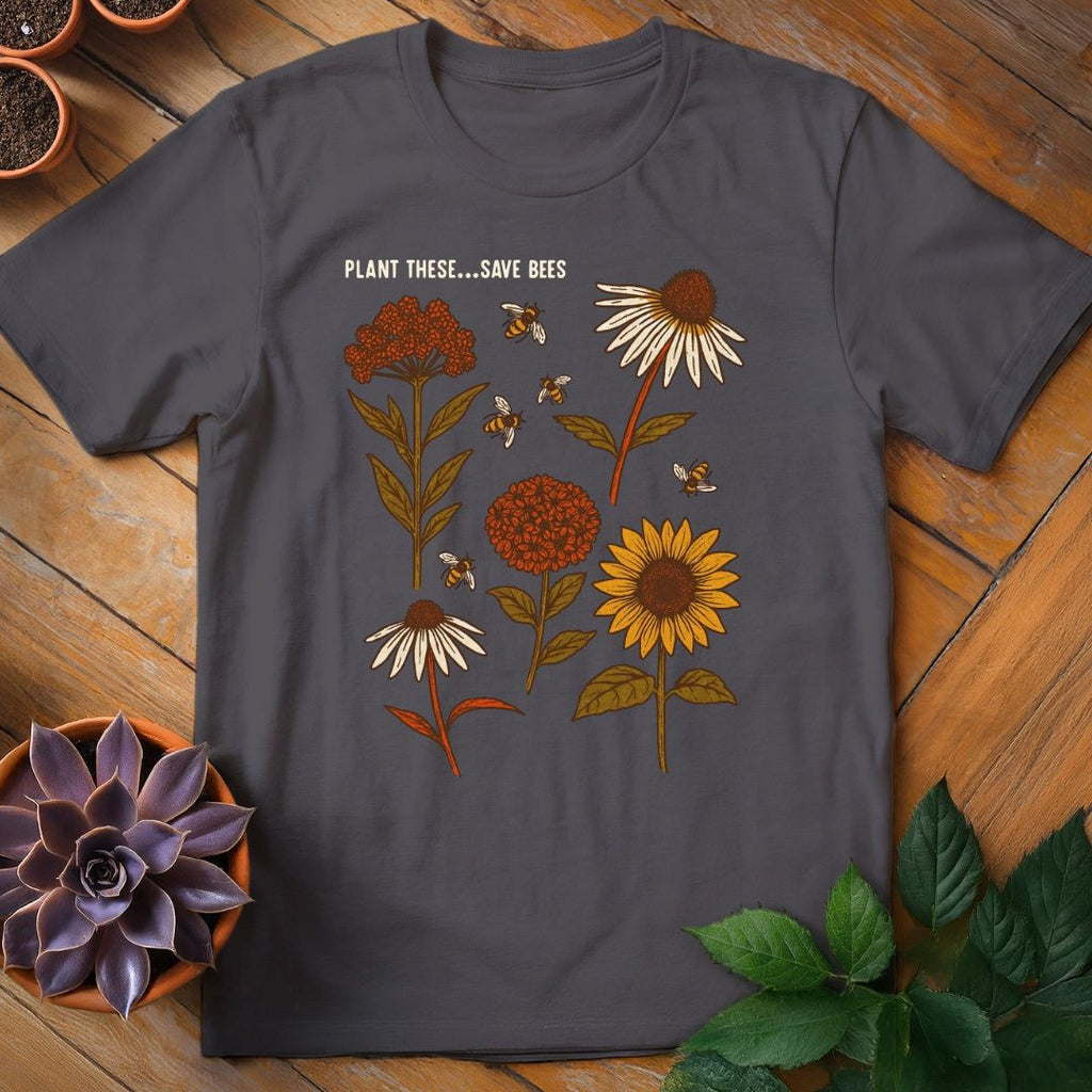 Plant These...Save Bees T-Shirt Gift For Plant Lover - Unisex Graphic Tee