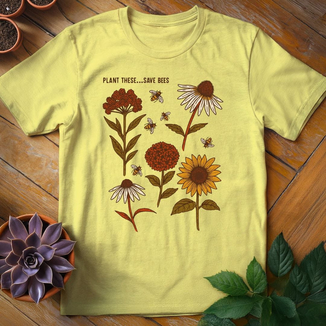 Plant These...Save Bees T-Shirt Gift For Plant Lover - Unisex Graphic Tee