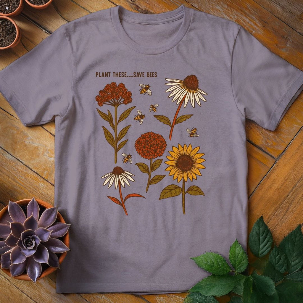 Plant These...Save Bees T-Shirt Gift For Plant Lover - Unisex Graphic Tee