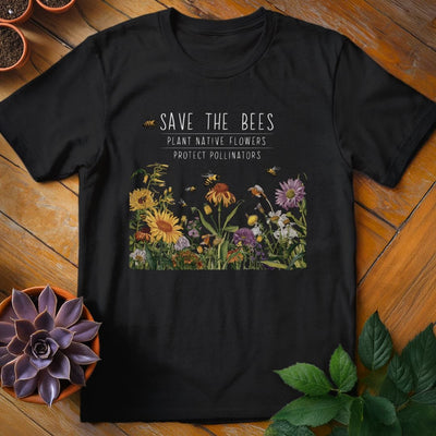 Save the Bees T-Shirt Gift For Plant Lover - Unisex Graphic Tee