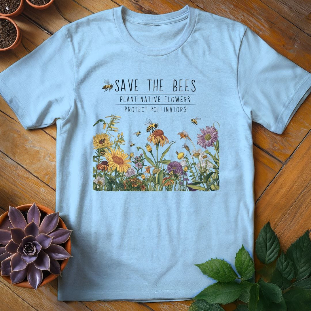 Save the Bees T-Shirt Gift For Plant Lover - Unisex Graphic Tee