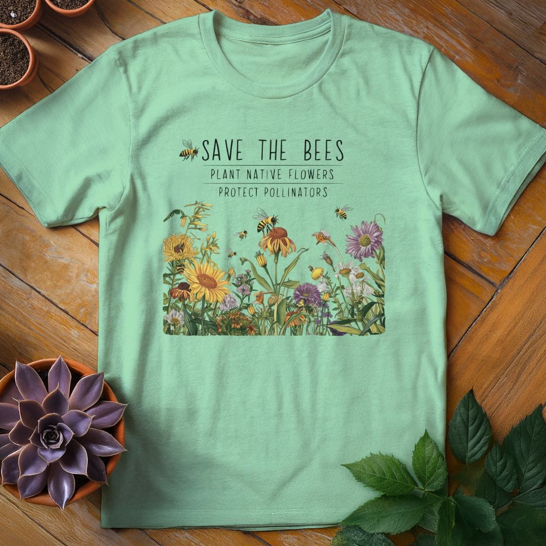Save the Bees T-Shirt Gift For Plant Lover - Unisex Graphic Tee