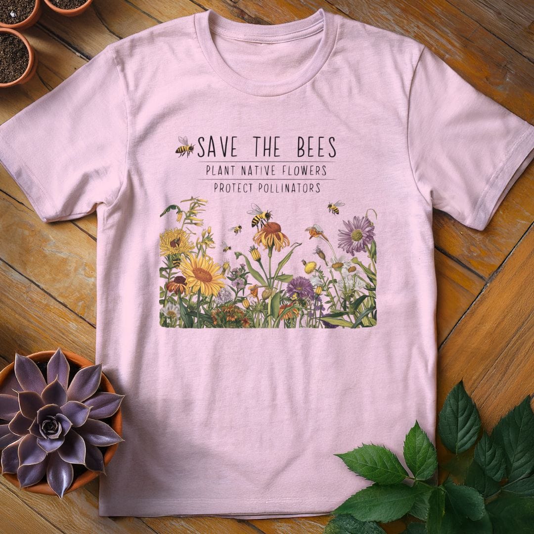 Save the Bees T-Shirt Gift For Plant Lover - Unisex Graphic Tee