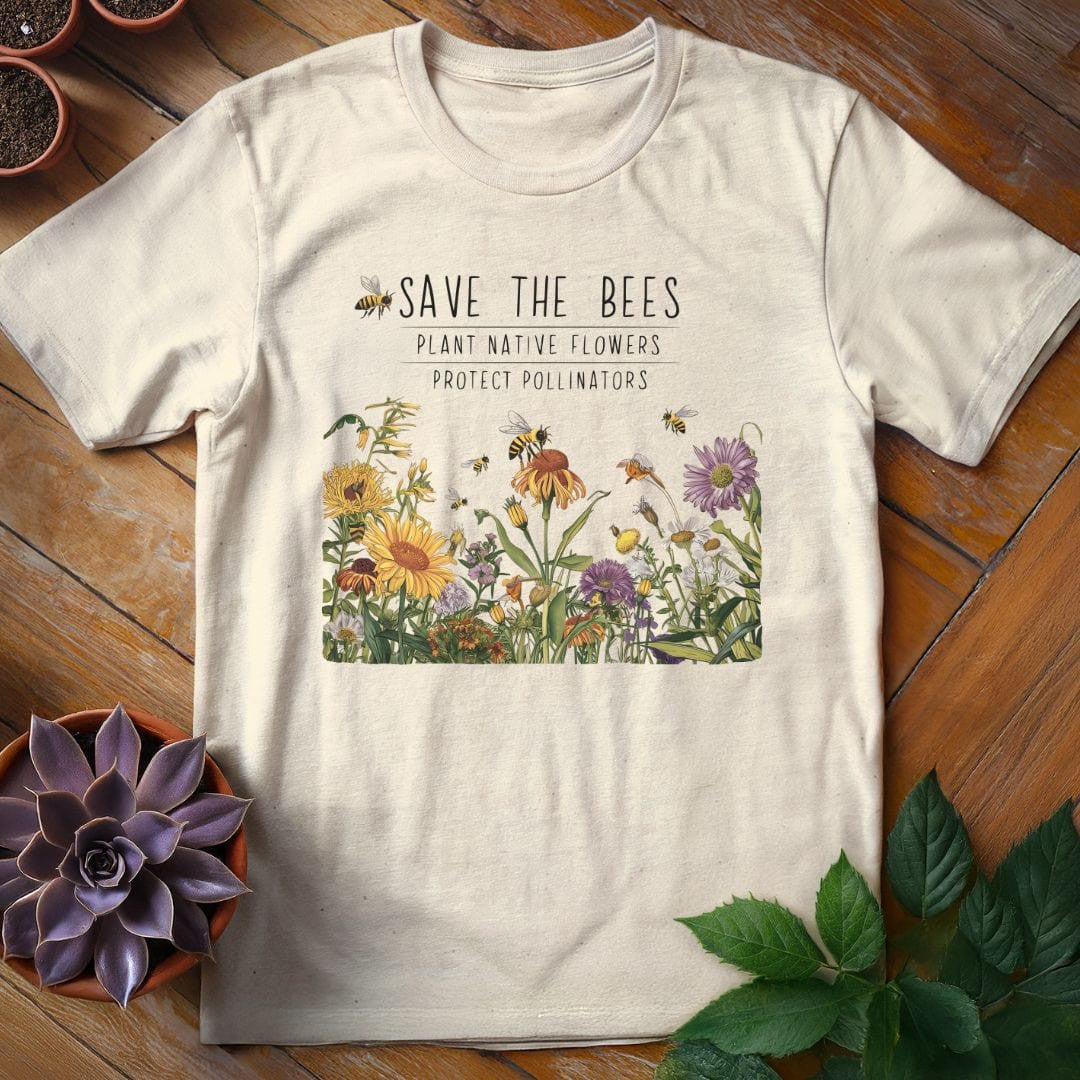 Save the Bees T-Shirt Gift For Plant Lover - Unisex Graphic Tee