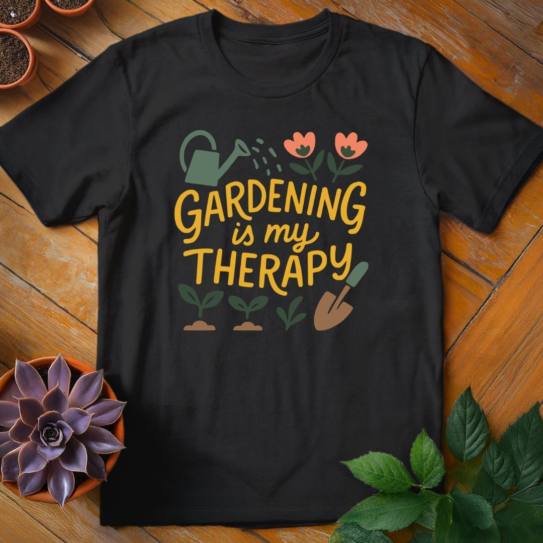 Gardening Is My Therapy T-Shirt Gift For Plant Lover