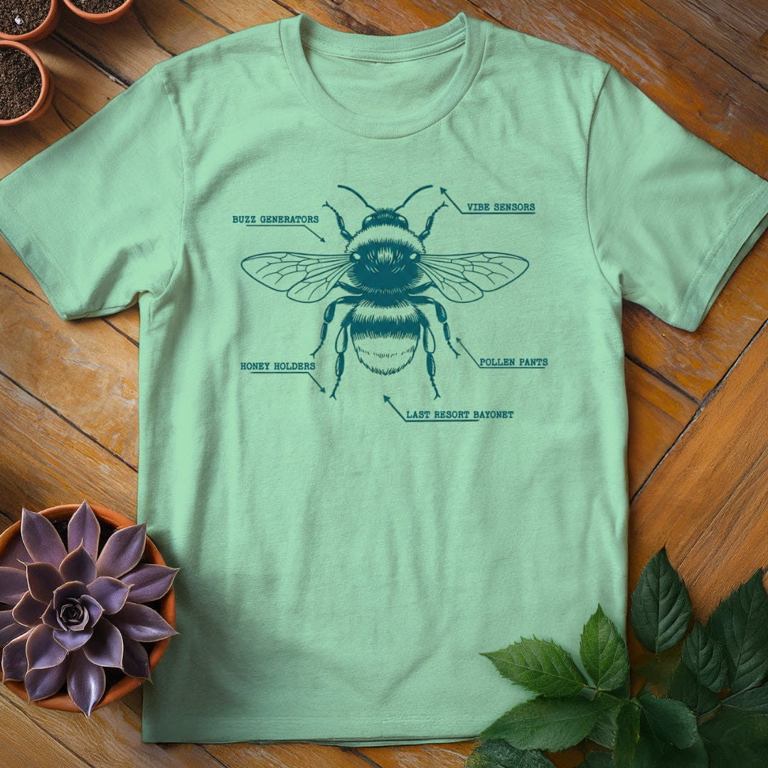Bee Anatomy T-Shirt Gift For Plant Lover - Unisex Graphic Tee