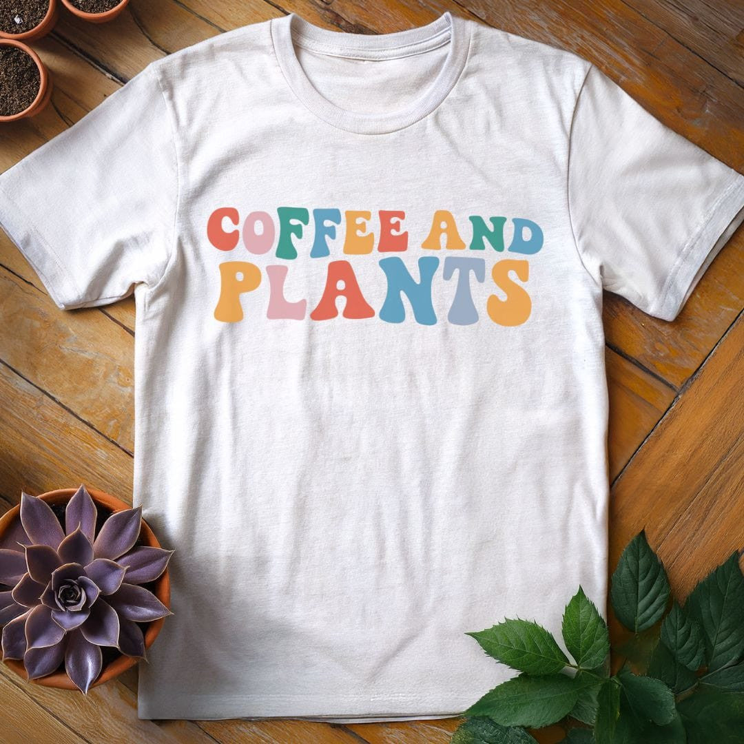 Coffee and Plants T-Shirt Gift For Plant Lover - Unisex Graphic Tee
