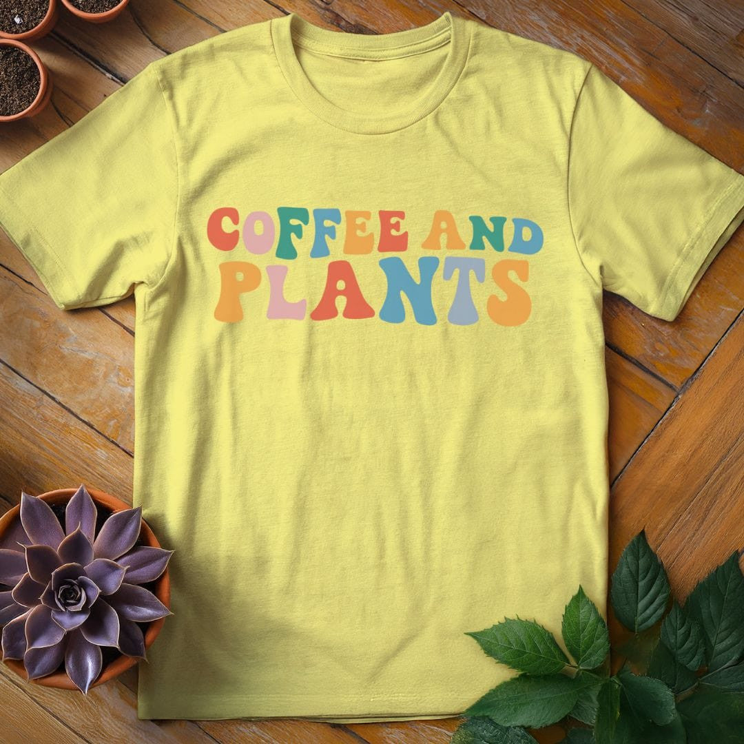 Coffee and Plants T-Shirt Gift For Plant Lover - Unisex Graphic Tee