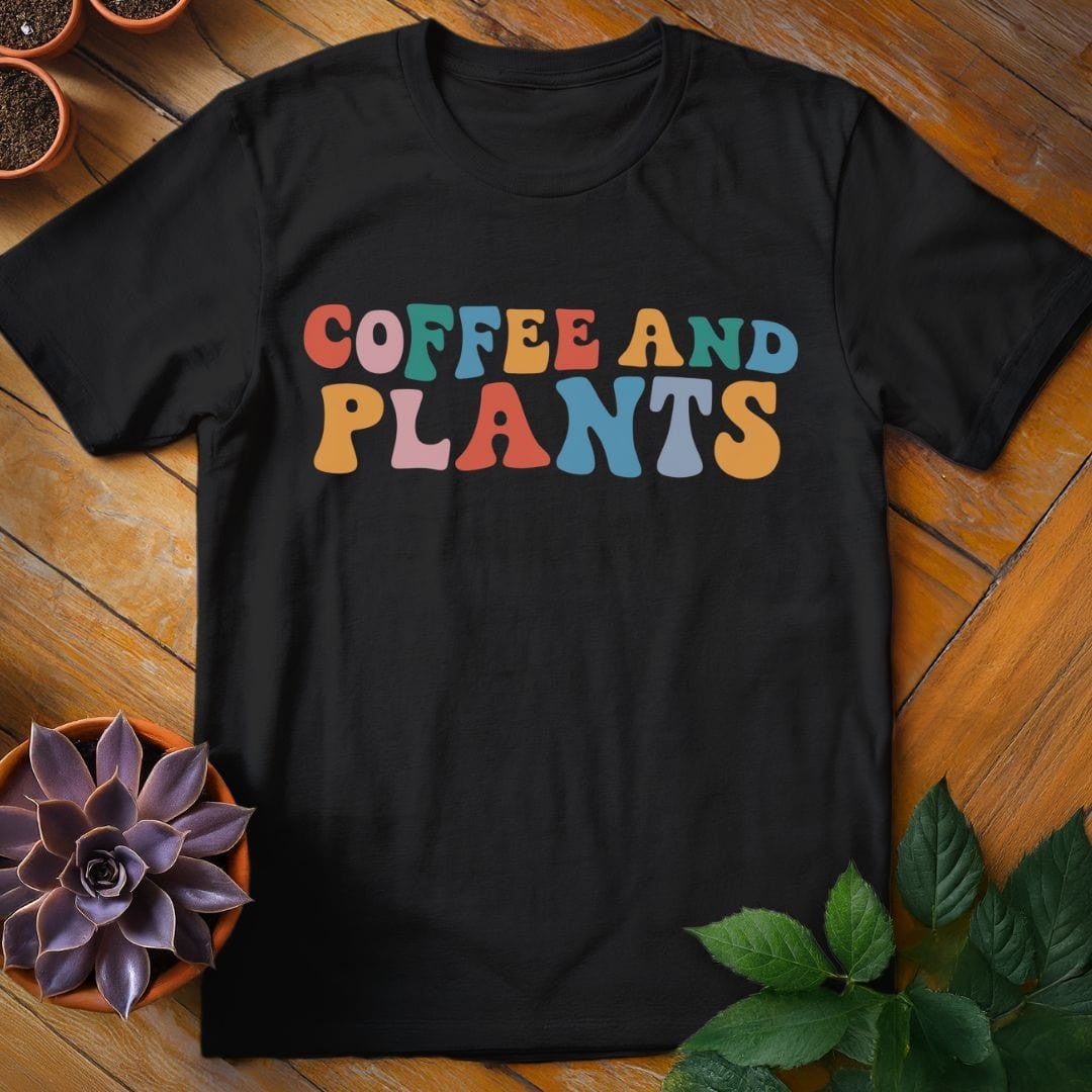 Coffee and Plants T-Shirt Gift For Plant Lover - Unisex Graphic Tee