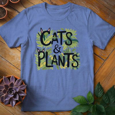 Cats & Plants T-Shirt Gift For Plant Lover - Unisex Graphic Tee