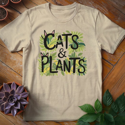 Cats & Plants T-Shirt Gift For Plant Lover - Unisex Graphic Tee