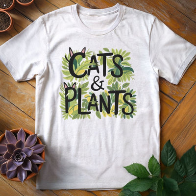 Cats & Plants T-Shirt Gift For Plant Lover - Unisex Graphic Tee