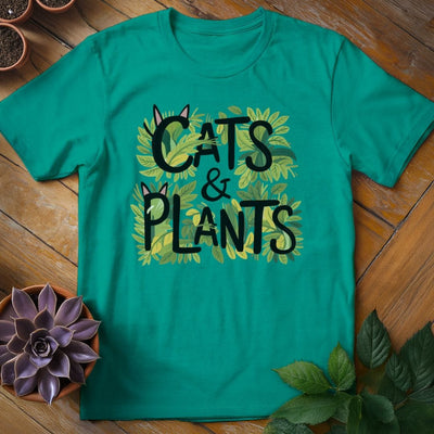 Cats & Plants T-Shirt Gift For Plant Lover - Unisex Graphic Tee