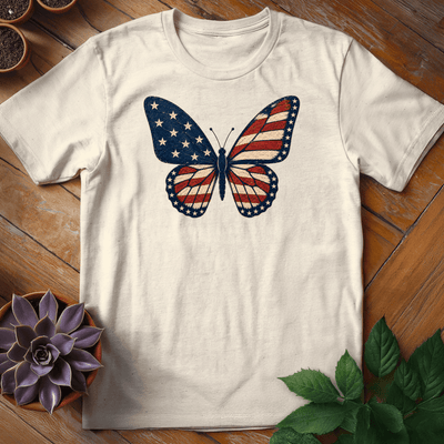 Patriotic Butterfly T-Shirt Gift For Plant Lover - Unisex Graphic Tee