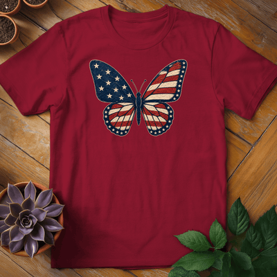 Patriotic Butterfly T-Shirt Gift For Plant Lover - Unisex Graphic Tee