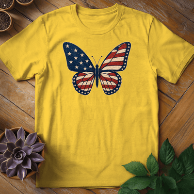 Patriotic Butterfly T-Shirt Gift For Plant Lover - Unisex Graphic Tee