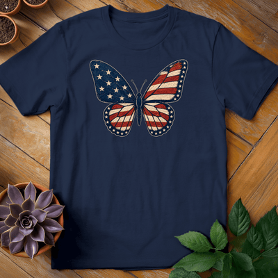 Patriotic Butterfly T-Shirt Gift For Plant Lover - Unisex Graphic Tee