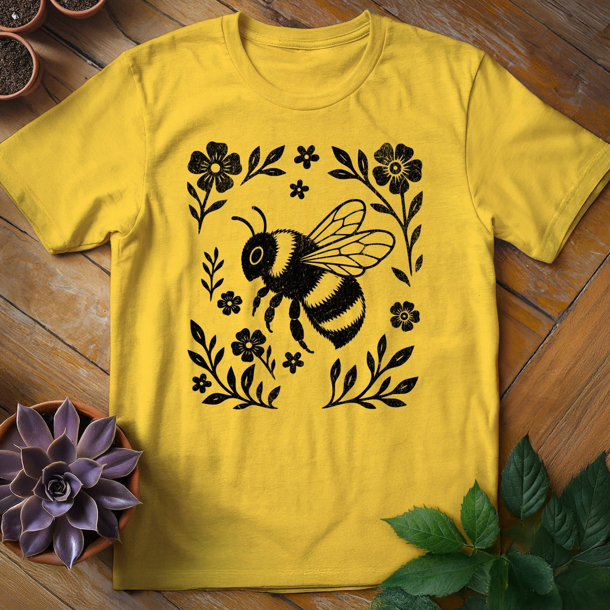 Bumblebee T-Shirt Gift For Plant Lover - Unisex Graphic Tee