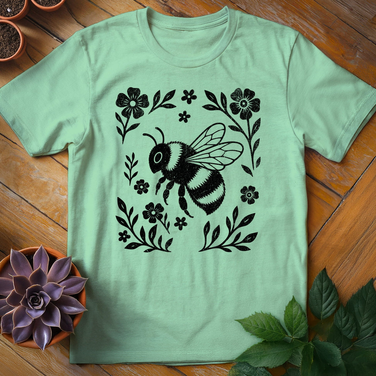 Bumblebee T-Shirt Gift For Plant Lover - Unisex Graphic Tee
