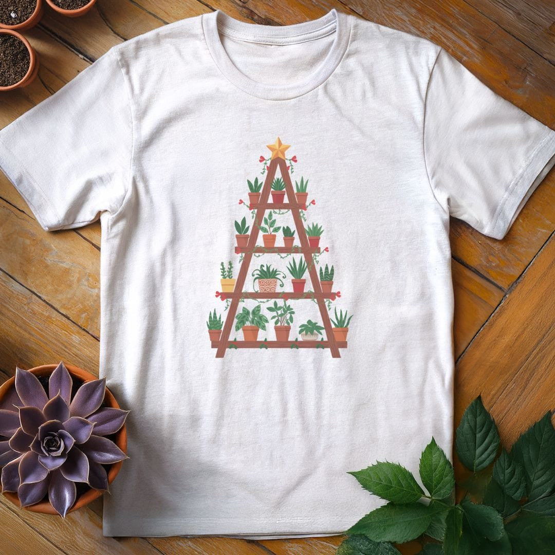 Houseplant Christmas Tree T-Shirt Gift For Plant Lover - Unisex Graphic Tee