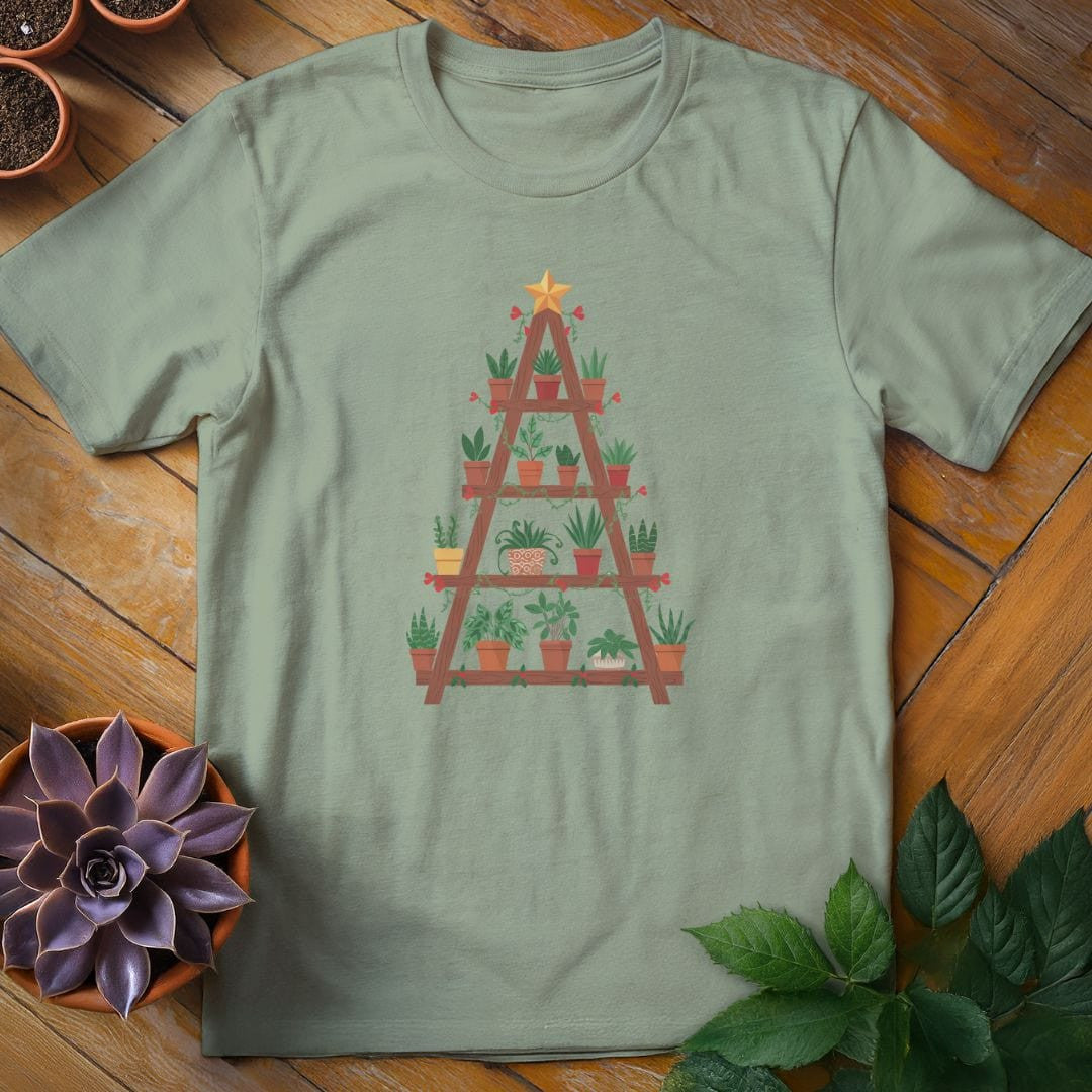 Houseplant Christmas Tree T-Shirt Gift For Plant Lover - Unisex Graphic Tee