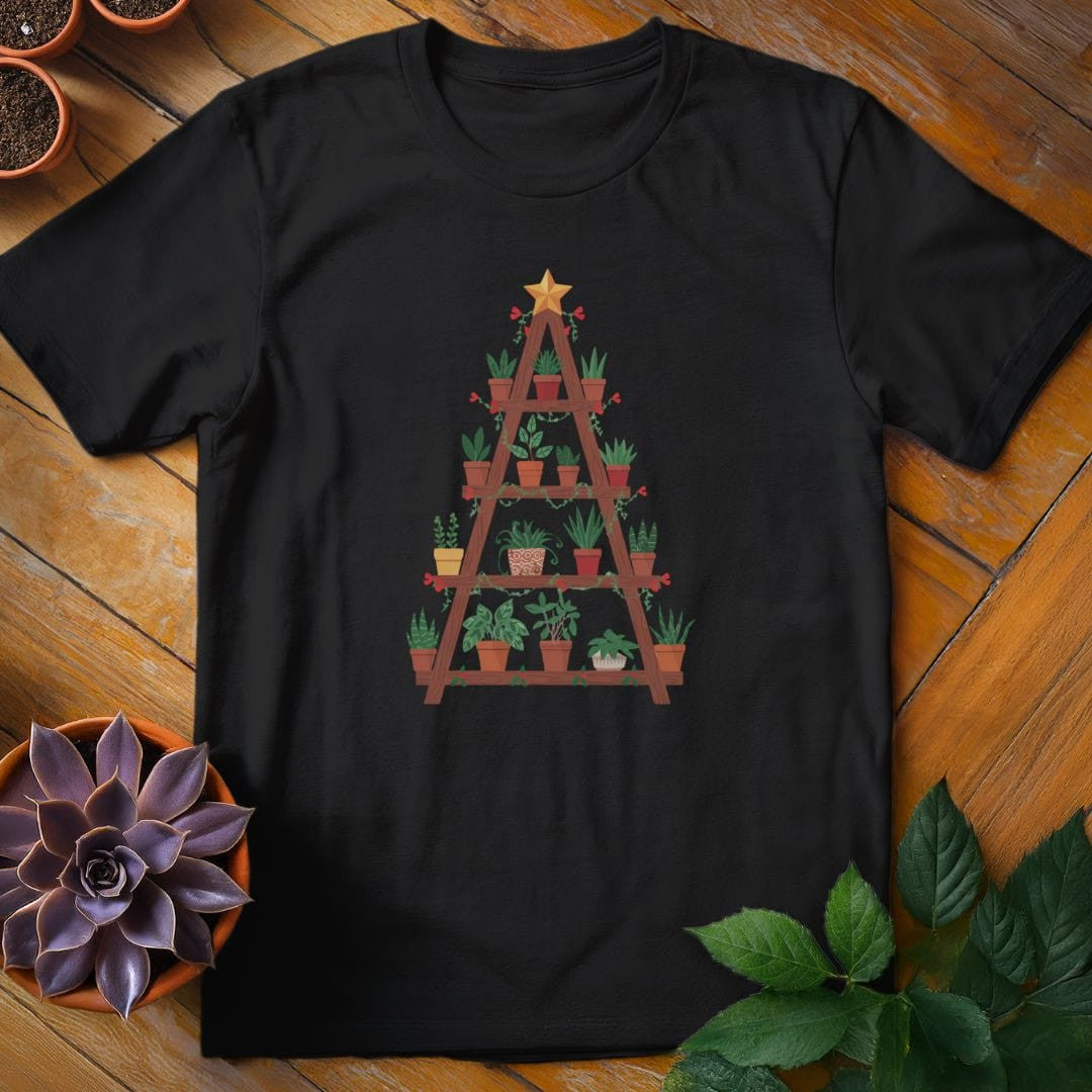 Houseplant Christmas Tree T-Shirt Gift For Plant Lover - Unisex Graphic Tee
