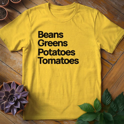 Beans Greens Potatoes Tomatoes T-Shirt Gift For Plant Lover - Unisex Graphic Tee