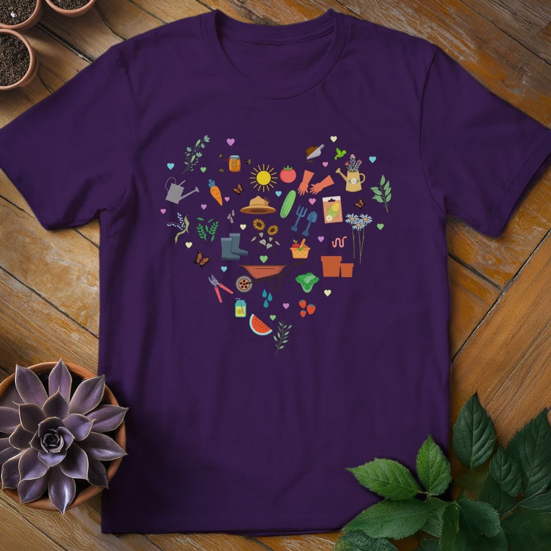 Gardening Heart T-Shirt Gift For Plant Lover - Unisex Graphic Tee