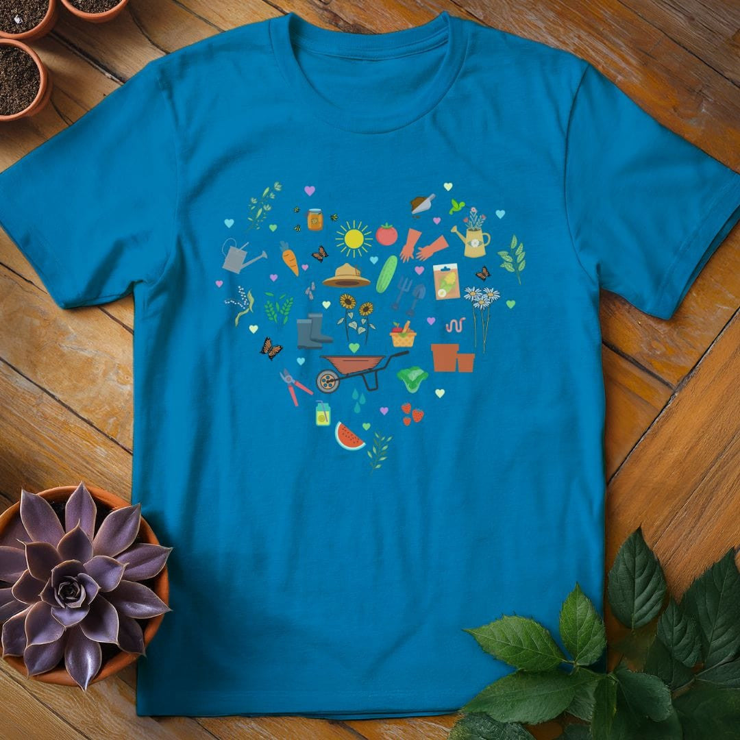 Gardening Heart T-Shirt Gift For Plant Lover - Unisex Graphic Tee