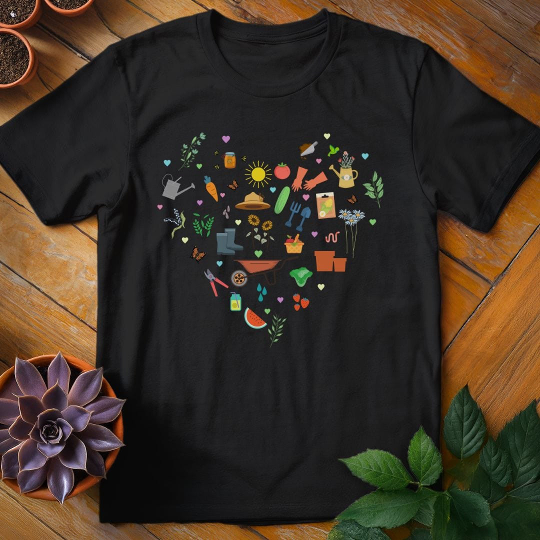 Gardening Heart T-Shirt Gift For Plant Lover - Unisex Graphic Tee