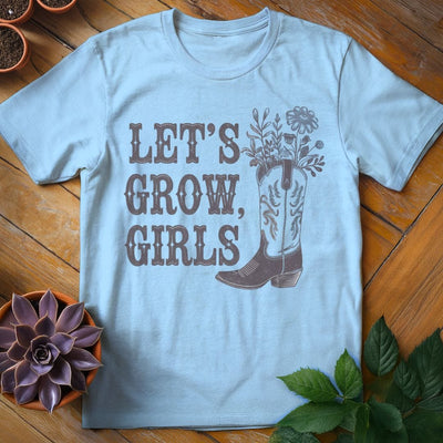 Let's Grow, Girls T-Shirt Gift For Plant Lover - Graphic Tee