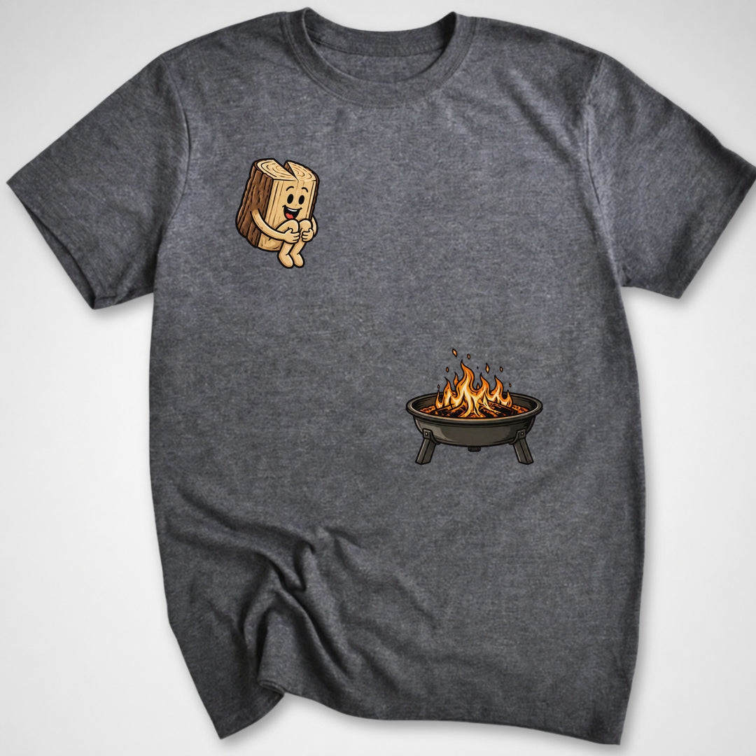 Fire Log Cannonball T-Shirt - Funny BBQ Graphic Tee - Gift for BBQ Lovers - Unisex