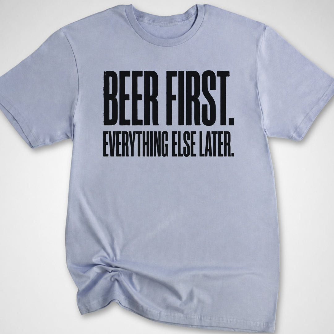 Beer First T-Shirt - Funny BBQ Graphic Tee - Gift for BBQ Lovers - Unisex