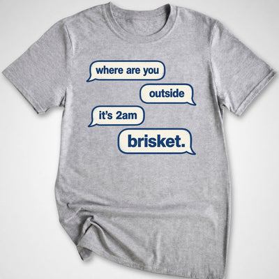 Brisket Text T-Shirt - Funny BBQ Graphic Tee - Gift for BBQ Lovers - Unisex