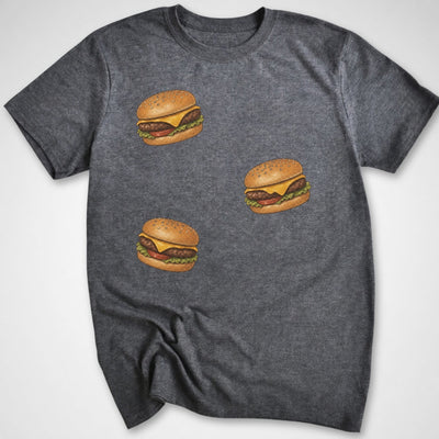 3 Burgers T-Shirt - Funny BBQ Graphic Tee - Gift for BBQ Lovers - Unisex