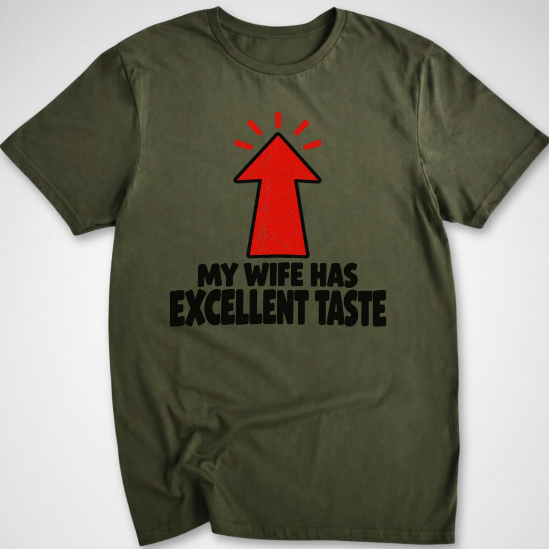 My Wife's Taste T-Shirt - Funny BBQ Graphic Tee - Gift for BBQ Lovers - Unisex