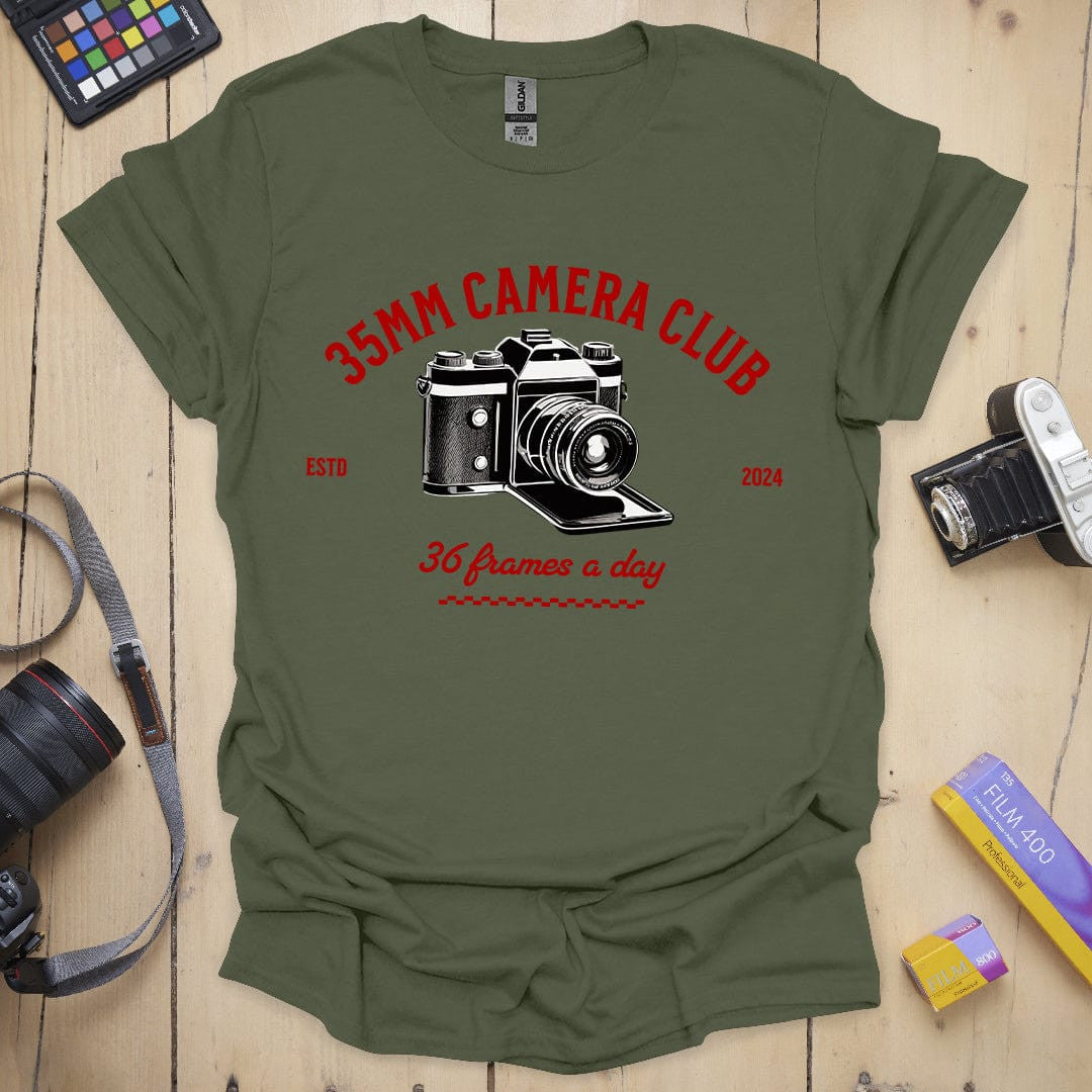 35mm Camera Club T-Shirt - Photography Graphic Tee - Gift for Photographers - Unisex