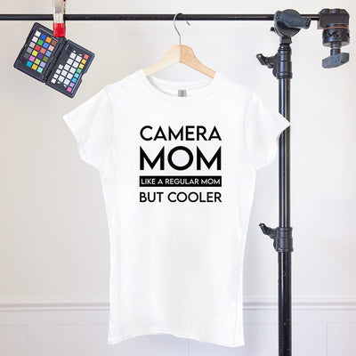 Camera Mom Women's T-Shirt - Photography Graphic Tee - Gift for Photographers
